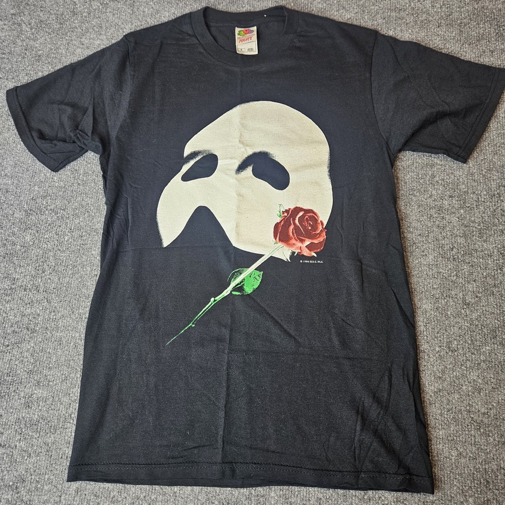 Vintage Phantom Of The Opera Tshirt Fruit Of The Loom 1986 Size Small Black